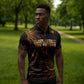Black History Month Black African American Teachers Zipper Polo Shirt Afrocentric Floral Art with Motivational Typography