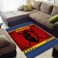 Eswatini Flag Area Rug Nguni Shield Spear Pattern