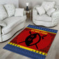 Eswatini Flag Area Rug Nguni Shield Spear Pattern