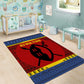 Eswatini Flag Area Rug Nguni Shield Spear Pattern