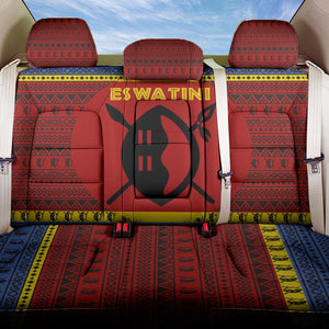 Eswatini Flag Back Car Seat Cover Nguni Shield Spear Pattern