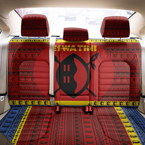 Eswatini Flag Back Car Seat Cover Nguni Shield Spear Pattern