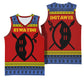 Eswatini Flag Basketball Jersey Nguni Shield Spear Pattern - African Pride