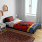 Eswatini Flag Bedding Set Nguni Shield Spear Pattern