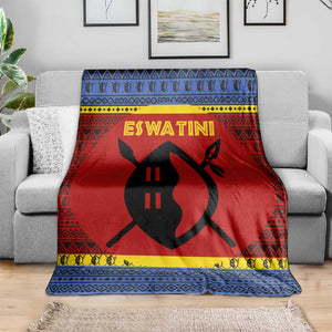 Eswatini Flag Blanket Nguni Shield Spear Pattern