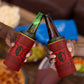 Eswatini Flag 4 in 1 Can Cooler Tumbler Nguni Shield Spear Pattern