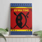 Eswatini Flag Canvas Wall Art Nguni Shield Spear Pattern