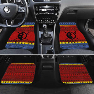 Eswatini Flag Car Mats Nguni Shield Spear Pattern