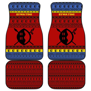 Eswatini Flag Car Mats Nguni Shield Spear Pattern