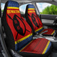Eswatini Flag Car Seat Cover Nguni Shield Spear Pattern