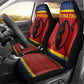 Eswatini Flag Car Seat Cover Nguni Shield Spear Pattern