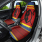 Eswatini Flag Car Seat Cover Nguni Shield Spear Pattern