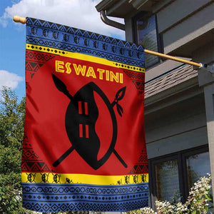 Eswatini Flag Garden Flag Nguni Shield Spear Pattern