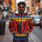 Eswatini Flag Hoodie Nguni Shield Spear Pattern