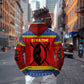Eswatini Flag Hoodie Nguni Shield Spear Pattern