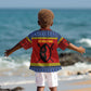 Eswatini Flag Kid Hawaiian Shirt Nguni Shield Spear Pattern