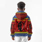 Eswatini Flag Kid Hoodie Nguni Shield Spear Pattern