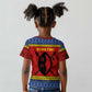 Eswatini Flag Kid T shirt Nguni Shield Spear Pattern