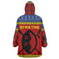 Eswatini Flag Kid Wearable Blanket Hoodie Nguni Shield Spear Pattern