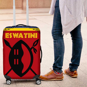 Eswatini Flag Luggage Cover Nguni Shield Spear Pattern