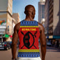 Eswatini Flag Men Tank Top Nguni Shield Spear Pattern