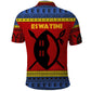 Eswatini Flag Polo Shirt Nguni Shield Spear Pattern