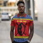 Eswatini Flag Polo Shirt Nguni Shield Spear Pattern