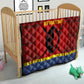 Eswatini Flag Quilt Nguni Shield Spear Pattern