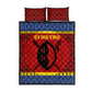 Eswatini Flag Quilt Bed Set Nguni Shield Spear Pattern