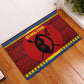 Eswatini Flag Rubber Doormat Nguni Shield Spear Pattern
