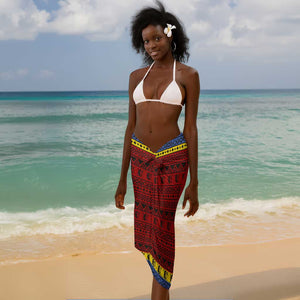 Eswatini Flag Sarong Nguni Shield Spear Pattern