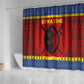 Eswatini Flag Shower Curtain Nguni Shield Spear Pattern