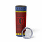 Eswatini Flag Skinny Tumbler Nguni Shield Spear Pattern