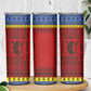 Eswatini Flag Skinny Tumbler Nguni Shield Spear Pattern