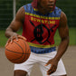 Eswatini Flag Sleeveless Hoodie Nguni Shield Spear Pattern - African Pride