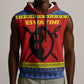 Eswatini Flag Sleeveless Hoodie Nguni Shield Spear Pattern - African Pride