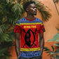 Eswatini Flag T shirt Nguni Shield Spear Pattern