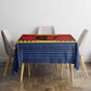 Eswatini Flag Tablecloth Nguni Shield Spear Pattern
