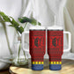 Eswatini Flag Tumbler With Handle Nguni Shield Spear Pattern