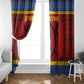 Eswatini Flag Window Curtain Nguni Shield Spear Pattern