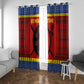 Eswatini Flag Window Curtain Nguni Shield Spear Pattern