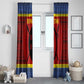 Eswatini Flag Window Curtain Nguni Shield Spear Pattern