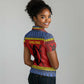 Eswatini Flag Women Polo Shirt Nguni Shield Spear Pattern