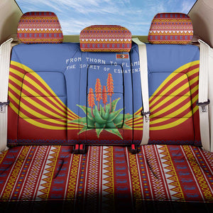 Aloe Vera Eswatini Back Car Seat Cover Flag Print and Cultural Motif From Thorn to Flame