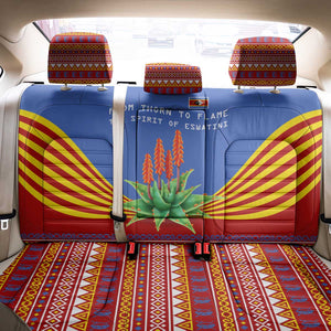 Aloe Vera Eswatini Back Car Seat Cover Flag Print and Cultural Motif From Thorn to Flame
