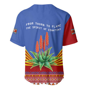 Aloe Vera Eswatini Baseball Jersey Flag Print and Cultural Motif From Thorn to Flame