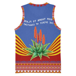 Aloe Vera Eswatini Basketball Jersey Flag Print and Cultural Motif From Thorn to Flame - African Pride