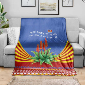 Aloe Vera Eswatini Blanket Flag Print and Cultural Motif From Thorn to Flame
