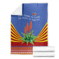 Aloe Vera Eswatini Blanket Flag Print and Cultural Motif From Thorn to Flame