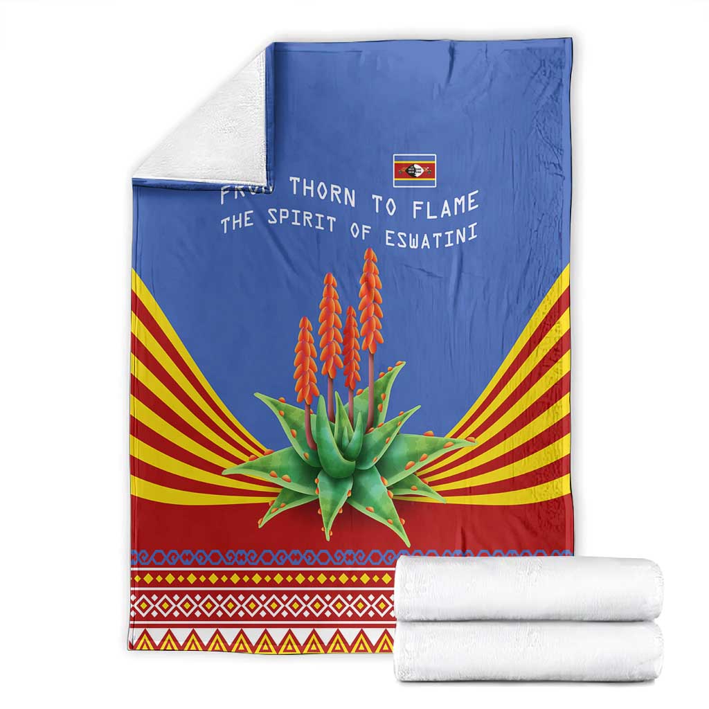 Aloe Vera Eswatini Blanket Flag Print and Cultural Motif From Thorn to Flame